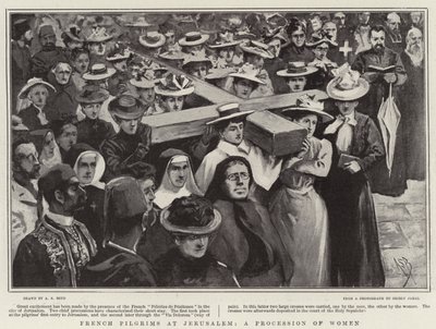 Französische Pilger in Jerusalem, eine Prozession von Frauen von Alexander Stuart Boyd